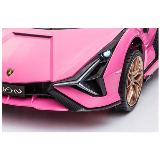 Ηλεκτροκίνητο Παιδικό Αυτοκίνητο Licensed Lamborghini Sian 12V σε Ροζ Χρώμα 6388