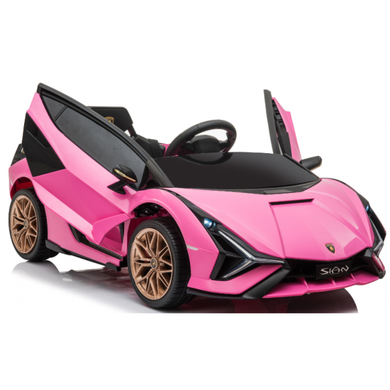 Ηλεκτροκίνητο Παιδικό Αυτοκίνητο Licensed Lamborghini Sian 12V σε Ροζ Χρώμα 6388