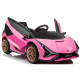 Ηλεκτροκίνητο Παιδικό Αυτοκίνητο Licensed Lamborghini Sian 12V σε Ροζ Χρώμα 6388