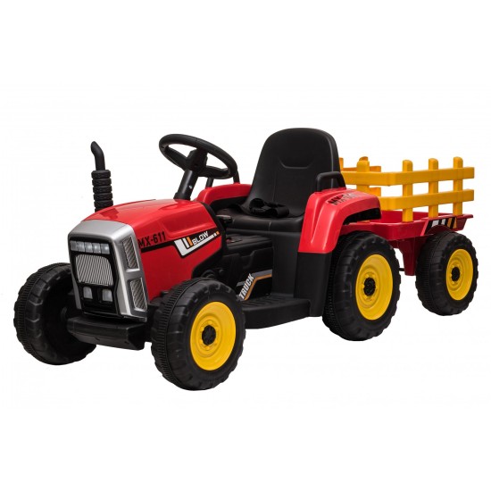 Ηλεκτροκίνητο Παιδικό Τρακτέρ 12V Με Trailer σε Κόκκινο χρώμα 4286100 Ηλεκτροκίνητο Παιδικό Τρακτέρ 12V Με Trailer σε Κόκκινο χρώμα 4286100