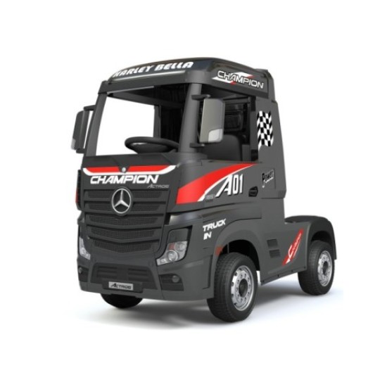 Ηλεκτροκίνητο Παιδικό Φορτηγό Mercedes Benz Actros Licensed 12V με Δερμάτινο Κάθισμα και Λάστιχα Τύπου Αυτοκινήτου μαύρο Ηλεκτροκίνητο Παιδικό Φορτηγό Mercedes Benz Actros Licensed 12V με Δερμάτινο Κάθισμα και Λάστιχα Τύπου Αυτοκινήτου μαύρο