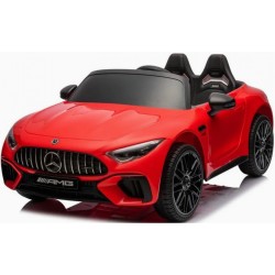 Ηλεκτροκίνητο Παιδικό αυτοκίνητο Licensed Mercedes AMG SL63 12V με δερμάτινα καθίσματα και ελαστικά τύπου αυτοκινήτου σε Κόκκινο